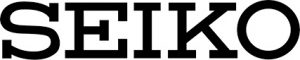 Das Bild zeigt das Logo "SEIKO" in einer dicken, schwarzen serifenlosen Schriftart.