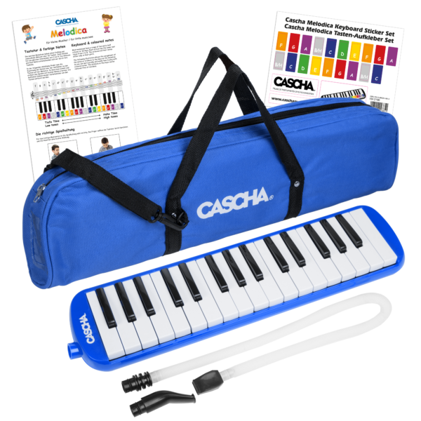 Cascha Melodica - blau HH2060 von oben mit dem kompletten Zubehör Produktbild