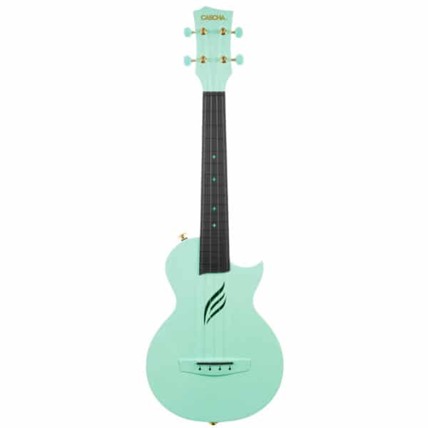 Cascha Carbon Fibre Ukulele Set Mint HH2287 von vorne komplette Ukulele Produktbild
