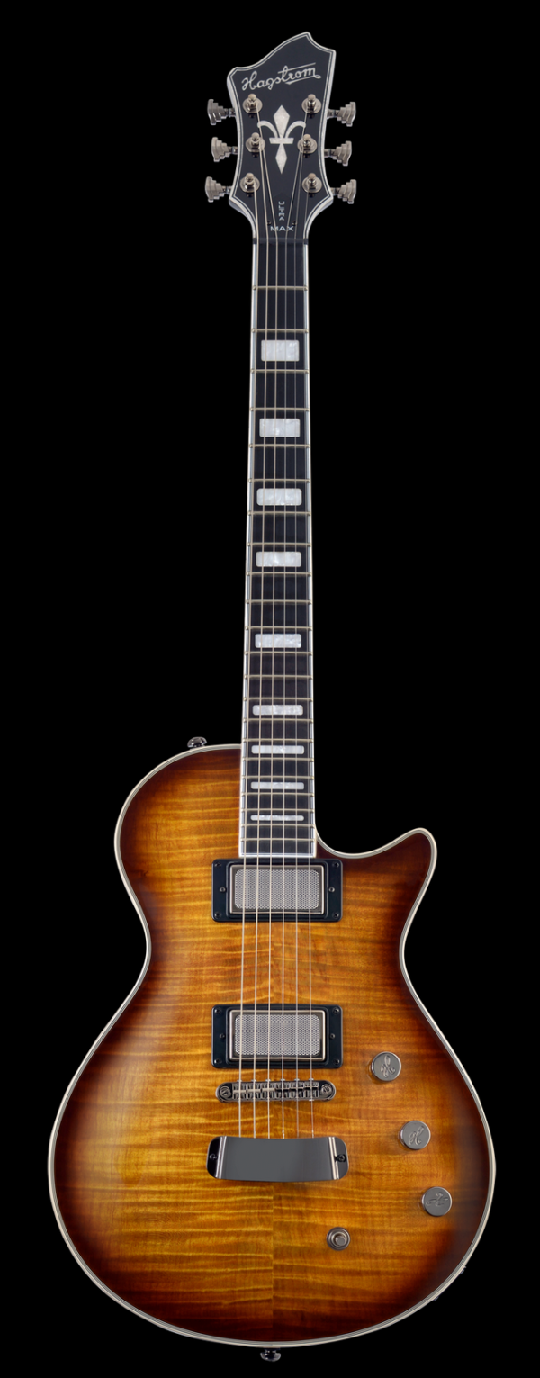 Hagstrom Ultra Max Special Antique Flame - E-Gitarre Ansicht auf Decke Produktbild