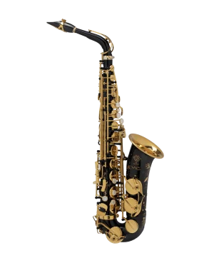 Selmer Supreme Alt Saxophon schwarz Ansicht vornei seitlich Produktbild