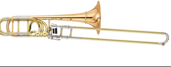 YAMAHA Bassposaune YBL 835GD CUSTOM XENO "neues Modell" Ansicht von Seite Produktbild