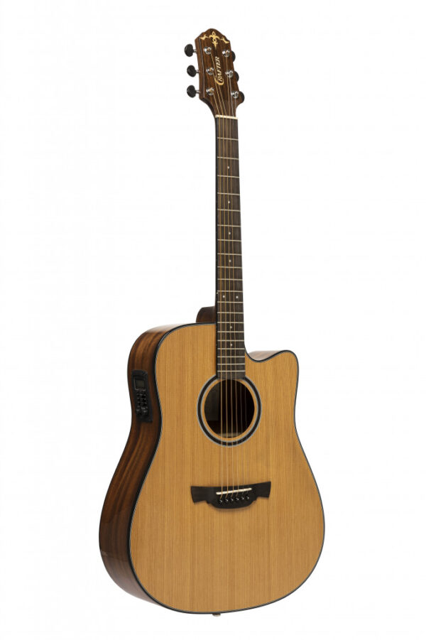 Crafter ABLE D630CE/N von vorne leicht seitlich komplette Gitarre Produktbild