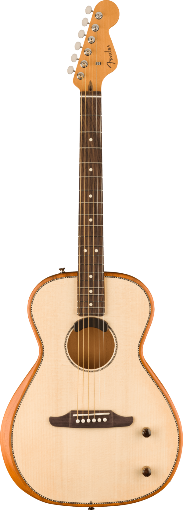 Fender Highway Parlor NAT RW W/B ganze Gitarre von vorne Produktbild