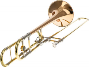 Yamaha Tenorposaune YSL 882 GO II von hinten ganze Posaune Produktbild