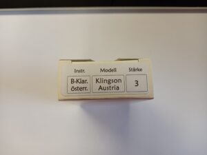 Klingson B-Klarinetten Blätter Austria Stärke 3 Packung von oben Produktbild