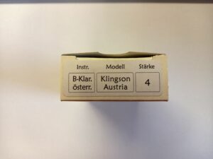 Klingson B-Klarinetten Blätter Austria Stärke 4 Packung von oben Produktbild