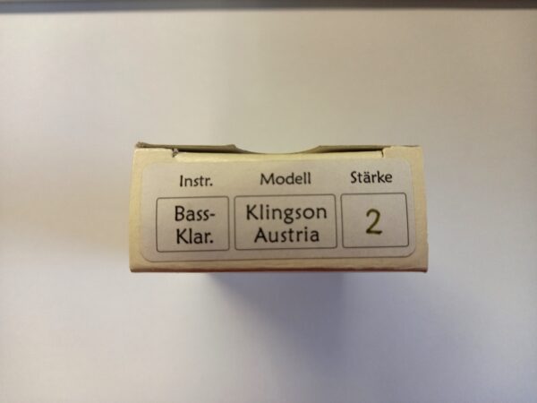 Klingson Bass-Klarinetten Blätter Austria Stärke 2 Packung von oben Produktbild