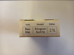 Klingson Bass-Klarinetten Blätter Austria Stärke 2.5 Packung von oben Produktbild