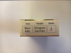 Klingson Bass-Klarinetten Blätter German Stärke 3 Packung von oben Produktbild