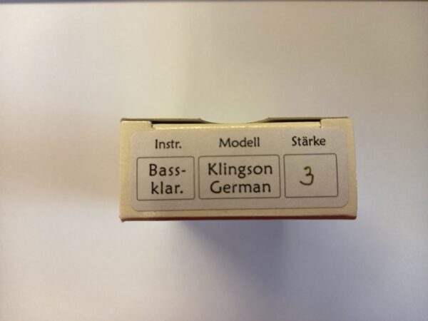 Klingson Bass-Klarinetten Blätter German Stärke 3 Packung von oben Produktbild