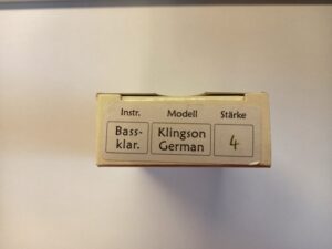 Klingson Bass-Klarinetten Blätter German Stärke 4 Packung von oben Produktbild
