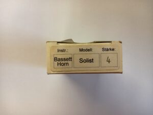 Klingson Bassetthorn Blätter Solist Stärke 4 Packung von oben Produktbild