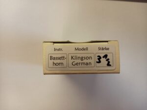 Klingson Bassetthorn Blätter German Stärke 3.5 Packung von oben Produktbild