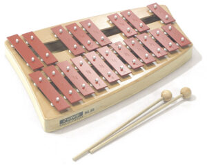 Sonor Glockenspiel NG 30 von oben mit Schlägel Produktbild