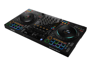 Pioneer DDJ-FLX10 4-Kanal-Profi-DJ-Controller seitlich Produktbild