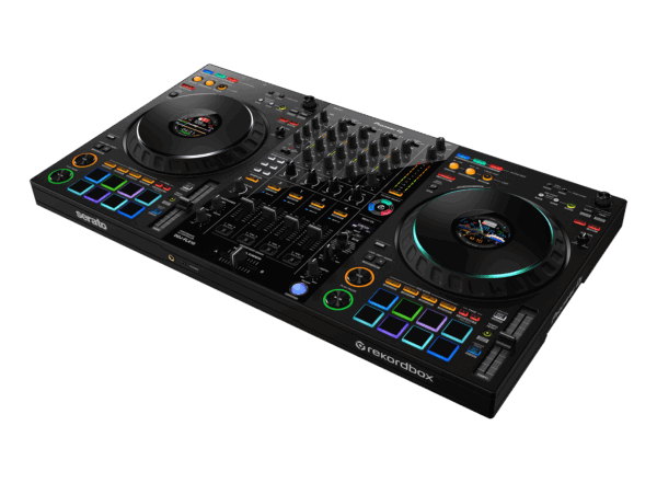Pioneer DDJ-FLX10 4-Kanal-Profi-DJ-Controller seitlich Produktbild