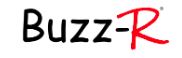 Das Bild zeigt den Schriftzug "Buzz-R", wobei "Buzz-" in schwarzer, handschriftlicher Schrift und das "R" in einer roten, ebenso handschriftlichen Schrift dargestellt ist.