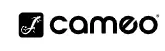 Das Bild zeigt das schwarze Logo von "cameo", wobei ein stilisierter, weißer Leguan in einem schwarzen Quadrat links steht.
