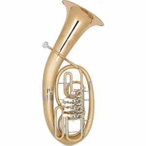 Abgebildet ist ein goldfarbenes Miraphone Bb-Tenorhorn 47WL4 11000 G050 "Böhmische Liebe" vor einem weißen Hintergrund.