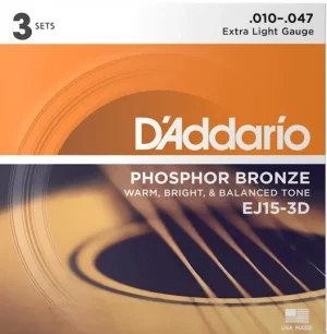 D´addario 3er Set Acoustic Saiten 10-47