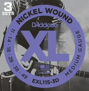 D’Addario EXL115 – E-Gitarren Saiten 3er Pack