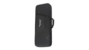 Das Bild zeigt eine schwarze, rechteckige Baton Rouge Noir NFS-E Soft Case Gitarrentasche für E-Gitarren, stehend, mit einem Tragegriff und dem Baton Rouge Logo.