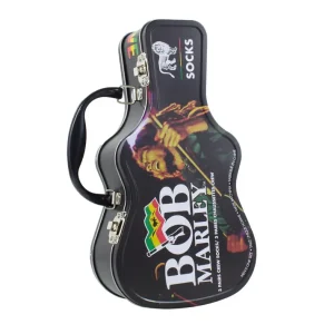 Perri's Bob Marley ,,Guitar Tin Sock Box" - 3er Socken-Set in Gitarren-Metallbox - Geschenkset